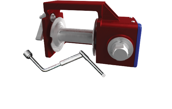 Tightwinder Tiedown winch and bi-fold handle