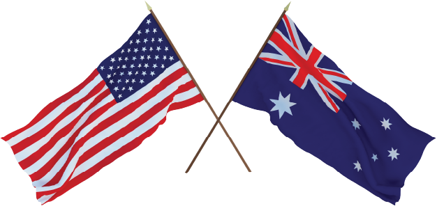 US and Australian Flags